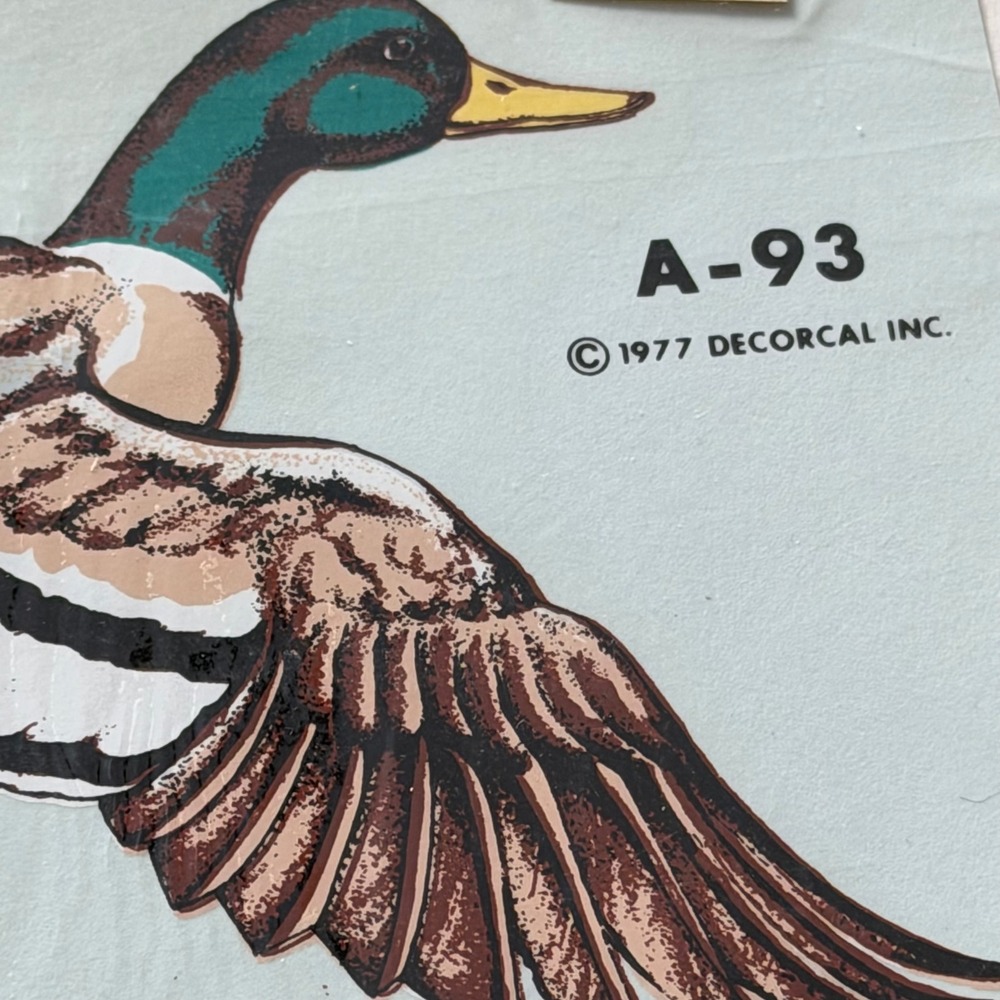 Vintage 1977 Decal Lot Of 2 NOS New Decoral Handpainted Cabin Lodge Hunt Fish